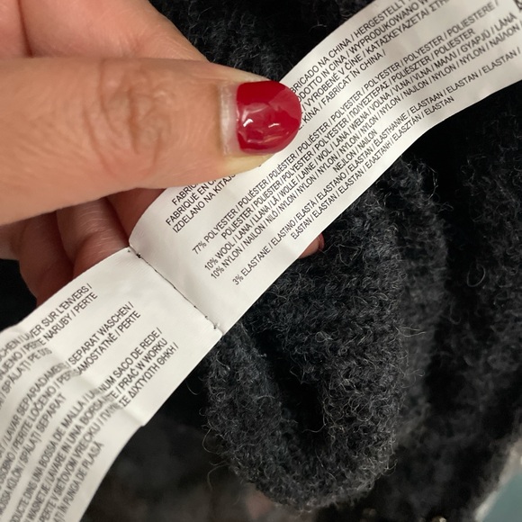 Women's Large Primark Grey Pearl Embellished Knitted Sweater ✨ - Picture 5 of 7